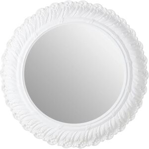 Premier Housewares - Antique White Small Acanthus Leaf Wall Mirror