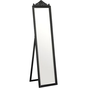 Premier Housewares - Boudoir Floorstanding Mirror with Matt Black Finish