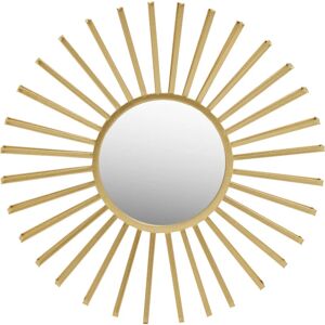 Premier Housewares Farran Champagne Gold Sun Wall Mirror