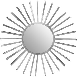 Premier Housewares - Farran Silver Finish Sun Wall Mirror