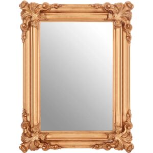 Premier Housewares - Gold Frame Wall Mirror For Bedroom / Hallway / Living Room Luxurious and Fancy Antiquated Look w93 x d8 x h123cm