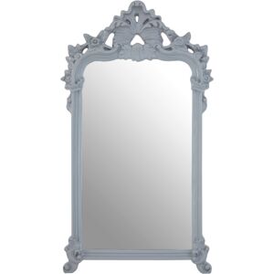 Grey Wall Mirror With Decorative Crest - Premier Housewares