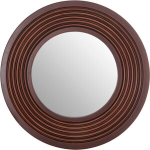 Premier Housewares - Oval Wall Mirror/ Brown Mirrors For Bathroom / Bedroom / Garden Walls Fancy Wall Mounted Mirrors For Hallway With Gold And Brown