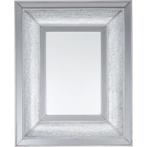 Premier Housewares Silver Wall Mirror For Garden And Bedroom Reflective Square Bathroom Mirrors Wall Mounted Contemporary Mosaic Design Hallway Walls Mirrors - Premier