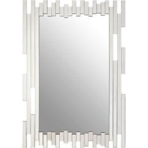 Premier Housewares - Wall Mirror Bathroom / Bedroom / Hallway Wall Mounted Mirrors With Asymmetrical Design / Glass Mirrors For Living Room 3 x 110 x