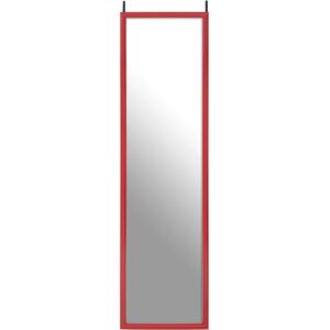 Premier Housewares - Red Plastic Frame Over Door Mirror