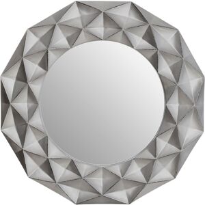 Premier Housewares - Round Wall Mirror/ Classic Mirrors For Bathroom / Bedroom / Garden Walls Fancy Wall Mounted Mirrors For Hallway With Metallic