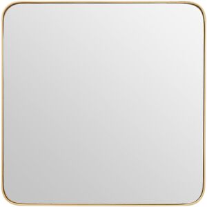 Premier Housewares - Small Gold Finish Square Wall Mirror