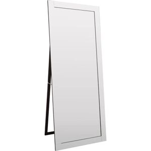 Premier Housewares - Vintage Floor Standing White Chic Mirror Rounded And Bevelled Design Floor Mirrors For Bedroom Hallways And Living Room w80 x d3