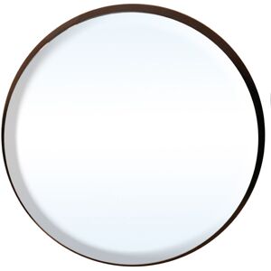 Premier Housewares - Wall Mirror Bathroom / Bedroom / Hallway Wall Mounted Mirrors Medium Round Black Wall Mirror With Gold Edge / Glass Mirrors For