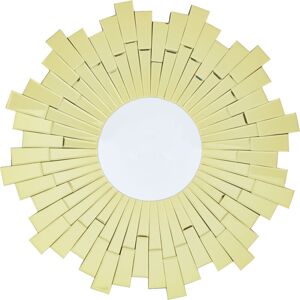 Premier Housewares - Wall Mirror Bathroom / Bedroom / Hallway Wall Mounted Mirrors With Matte Gold Finish / Minimalistic Round Mirrors For Living