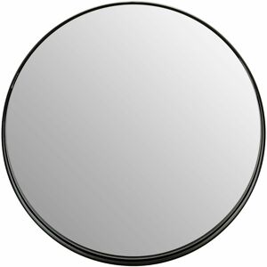 Premier Housewares - Wall Mirror Bathroom / Bedroom / Hallway Wall Mounted Small Matte Black Mirrors / Round Minimalistic Mirrors For Living Room 3 x