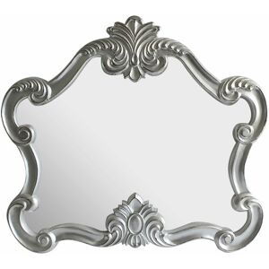 Premier Housewares - Wall Mirror/ Classic Mirrors For Bathroom / Bedroom / Garden Walls Fancy Wall Mounted Mirrors For Hallway With Metallic Silver