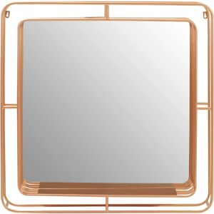 Premier Housewares Wall Mirror / Mirrors For Garden / Bathroom / Living Room Golden Effect Abstract Frame / Faux Gold Foil Finish Wall Mounted Mirrors 76 x 12 x 76