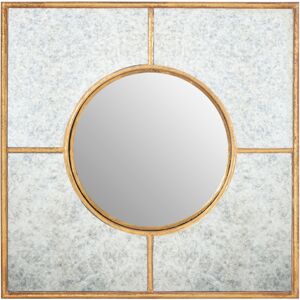 Zariah Gold Finish Art Deco Wall Mirror - Premier Housewares