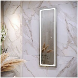 Rak Ceramics - rak Aquarius 420mm x 1400mm Illuminated led Tall Dress Mirror with Demister and Touch Sensor - RAKAQU5001 - Chrome