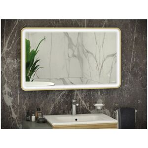 RAK CERAMICS Rak Art Brushed Gold 600mm x 1000mm Soft Illuminated led Mirror - RAKARTSFBG5003 - Brushed Gold