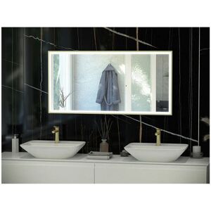 RAK CERAMICS Rak Art Brushed Gold 600mm x 1000mm Square led Mirror - RAKARTSQBG5003 - Brushed Gold