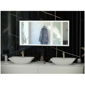 RAK CERAMICS Rak Art Brushed Nickel 600mm x 1200mm Square led Mirror - RAKARTSQBN5004 - Brushed Nickel