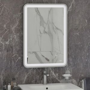 RAK CERAMICS Rak Art Soft led Illuminated Bathroom Mirror with Demister Pad 700mm h x 500mm w - Chrome