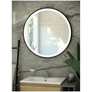 RAK CERAMICS RAK Art Matt Black 800mm x 800mm Round Illuminated LED Mirror - RAKARTRNMB5002 - Matt Black