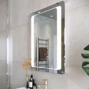 RAK CERAMICS RAK Tanzanite LED Portrait Mirror with Switch and Demister Pad 800mm H x 600mm W Illuminated