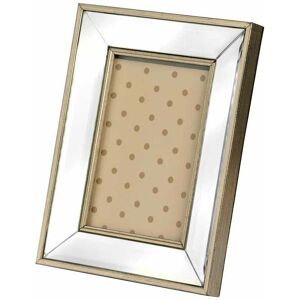 Hill Interiors - Rectangle Mirror Bordered Photo Frame 5x7 - Glass - L2 x W19 x H24 cm - Gold