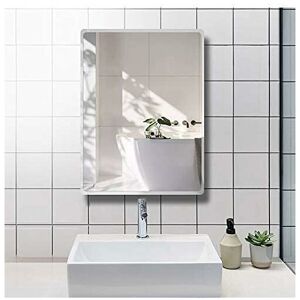 HÉLOISE Rectangular Frameless Bathroom Mirror - Acrylic Glass Look - For Your Bathroom Or Other Rooms In Your Home (35 x 45 cm)