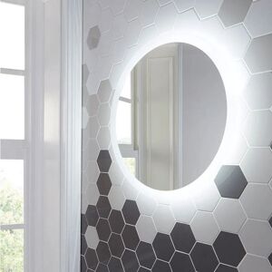 Orbit Lunar LED Bathroom Mirror with Demister Pad 600mm Diameter