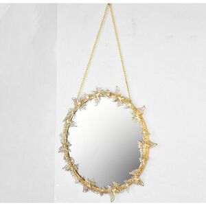 Hoopzi - Round Mirror for Wall Decoration in Home, Living Room And Golden Mirror for Decoration a