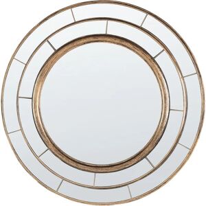 Beliani - Round Wall Hanging Mirror Modern Design ø 40 cm Gold Frame Belchite - Gold