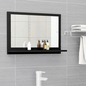 Bathroom Mirror Black 60x10.5x37 cm Engineered Wood - Royalton