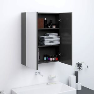 Royalton - Bathroom Mirror Cabinet 60x15x75 cm mdf Grey