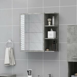 Bathroom Mirror Cabinet Concrete Grey 62.5x20.5x64 cm Engineered Wood - Royalton