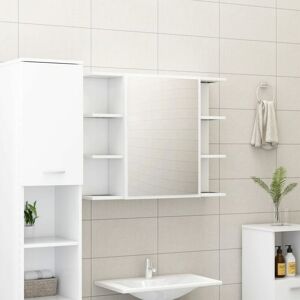 Bathroom Mirror Cabinet White 80x20.5x64 cm Engineered Wood - Royalton