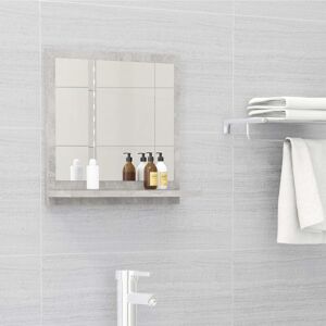 Royalton - Bathroom Mirror Concrete Grey 40x10.5x37 cm Engineered Wood