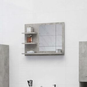 Bathroom Mirror Concrete Grey 60x10.5x45 cm Engineered Wood - Royalton