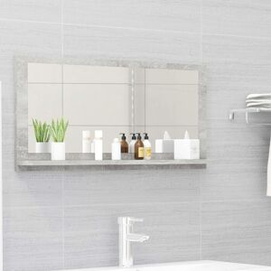 Royalton Bathroom Mirror Concrete Grey 80x10.5x37 cm Engineered Wood