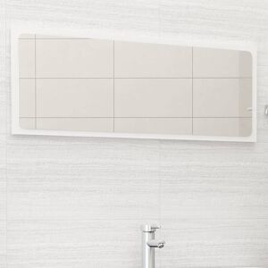 Bathroom Mirror High Gloss White 100x1.5x37 cm Engineered Wood - Royalton