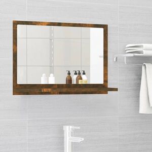 Bathroom Mirror Smoked Oak 60x10.5x37 cm Engineered Wood - Royalton