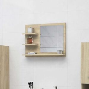 Royalton Bathroom Mirror Sonoma Oak 60x10.5x45 cm Engineered Wood