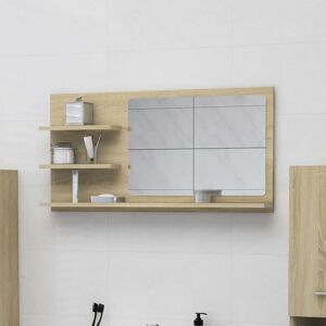 Bathroom Mirror Sonoma Oak 90x10.5x45 cm Engineered Wood - Royalton