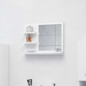 Bathroom Mirror White 60x10.5x45 cm Engineered Wood - Royalton