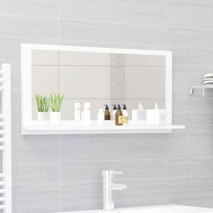 Bathroom Mirror White 80x10.5x37 cm Engineered Wood - Royalton