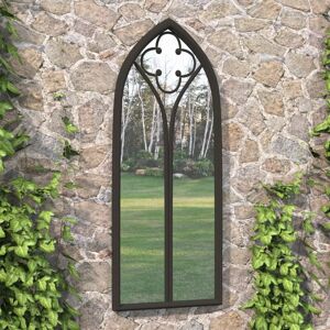 Royalton - Garden Mirror Black 100x45 cm Iron for Outdoor Use