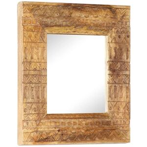 Royalton - Hand-Carved Mirror 50x50x11 cm Solid Mango Wood