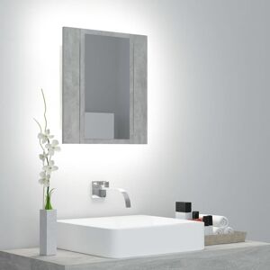 Led Bathroom Mirror Cabinet Concrete Grey 40x12x45 cm - Royalton