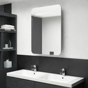 Led Bathroom Mirror Cabinet Concrete Grey 60x11x80 cm - Royalton