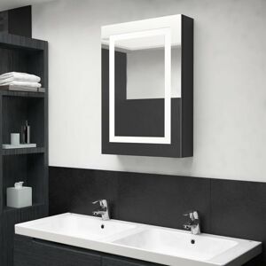 Led Bathroom Mirror Cabinet Shining Black 50x13x70 cm - Royalton
