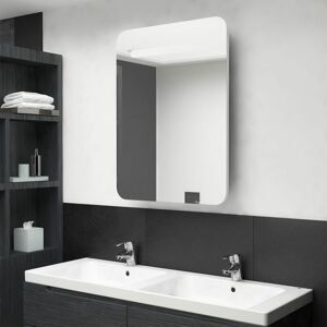 Led Bathroom Mirror Cabinet Shining White 60x11x80 cm - Royalton